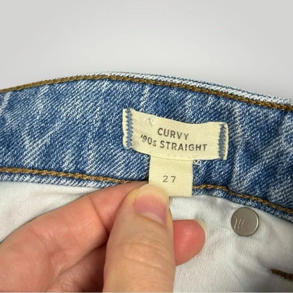 Madewell The Curvy '90s Straight Jean Sz 27 - Picture 13 of 15